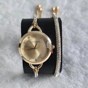 Alexis Bendel Gold Watch + Matching Bracelet
